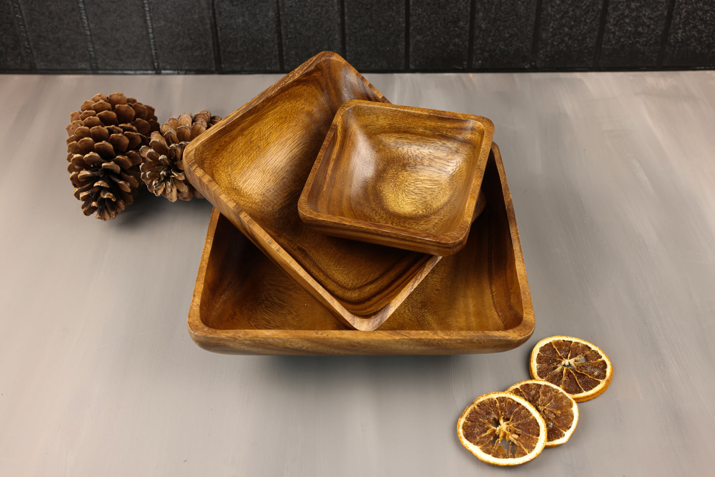 Triple Square Bowl Set