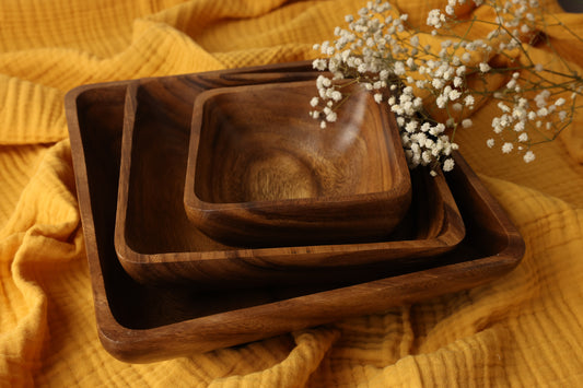 Triple Square Bowl Set