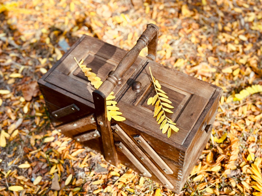 Wooden Tool Chest with Flip Flap Mechanism